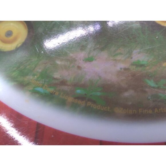 John Deere Collectible Melamine Plates Set Of 2 Featuring Farming Scenes 8" - Picture 8 of 10